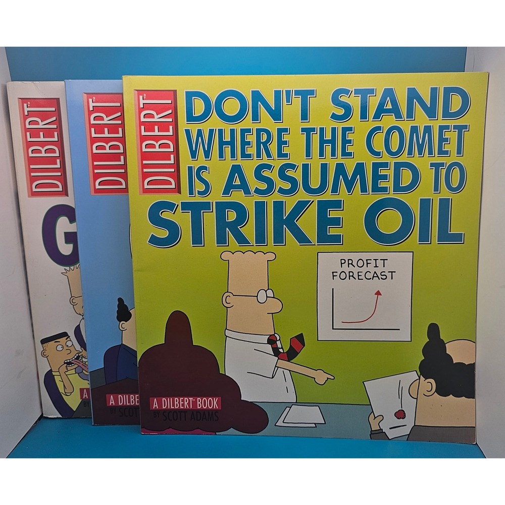 Lot of 3 Dilbert Books by Scott Adams - Comedy Humor Office Life